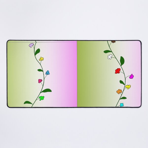 Item preview, colorful wildflower on a two-color background, pink and green. designed and sold by MiMee4451.