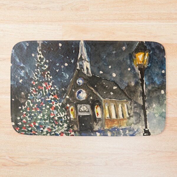 Item preview, Christmas Tree and Church designed and sold by TheArtCave.