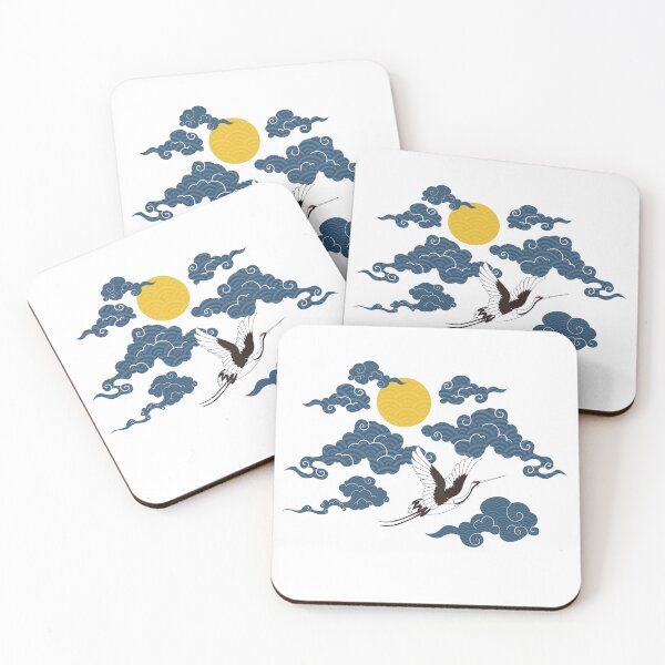 Item preview, Japanese Clouds, Japan, Cranes Manchuria, Japanese Art designed and sold by StilePazzia.