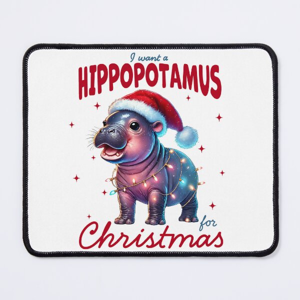 Item preview, I Want a Hippopotamus for Christmas designed and sold by wesdesignshop.
