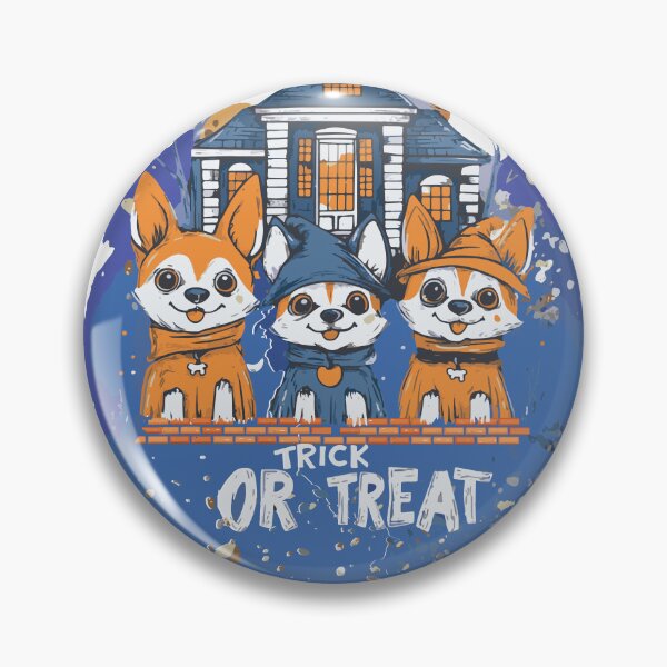 Item preview, Trick or Treat Corgi Pups Halloween - Pup Halloween Design designed and sold by Woof-Worthy-ART.