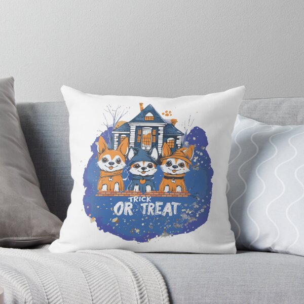 Item preview, Trick or Treat Corgi Pups Halloween - Pup Halloween Design designed and sold by Woof-Worthy-ART.