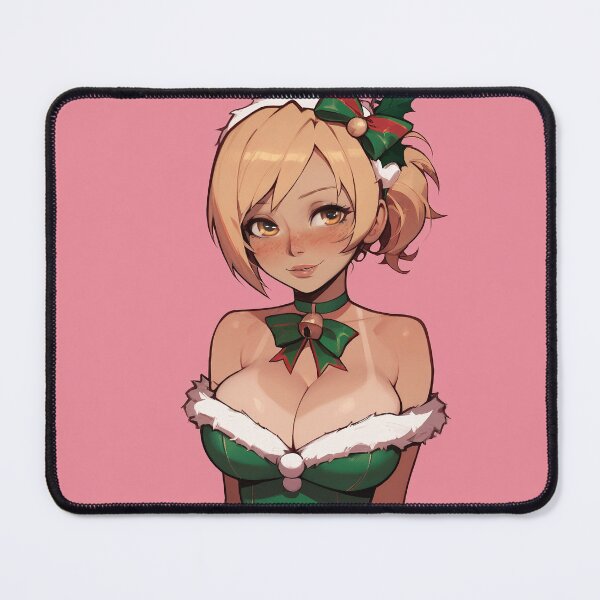 Item preview, Anime Gamer Girl in Christmas Santa Outfit designed and sold by WaifuBrowser.