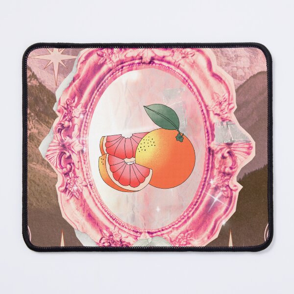 Item preview, Pink Vintage Mirror with Sliced Grapefruit designed and sold by bowsbotanicals.
