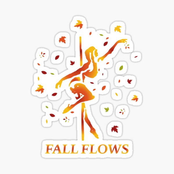 Item preview, Autumn Pole Dance Silhouette Fall Leaves designed and sold by PoleHQ-Vault.