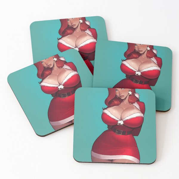 Item preview, Anime Gamer Girl in Christmas Santa Outfit designed and sold by WaifuBrowser.