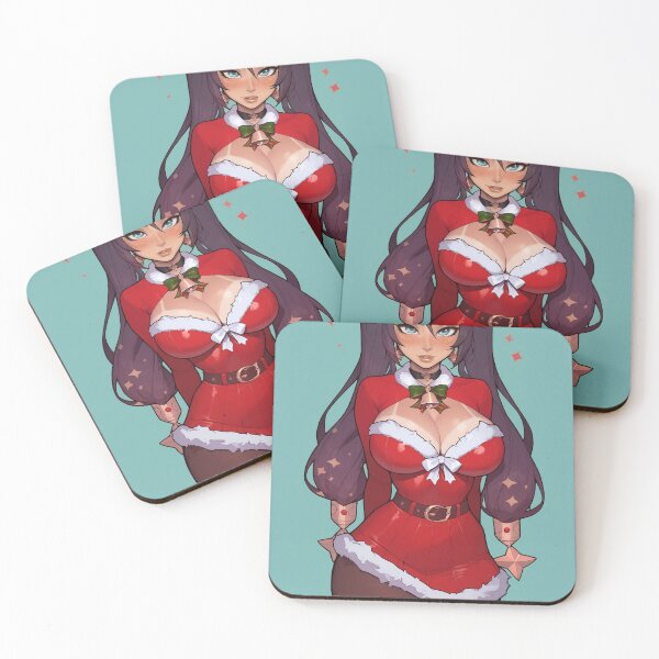 Item preview, Anime Gamer Girl in Christmas Santa Outfit designed and sold by WaifuBrowser.