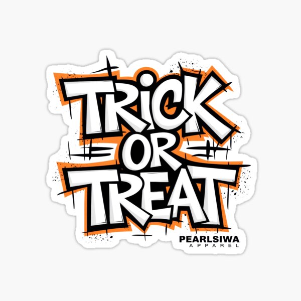 Item preview, Bold Graffiti-Style Halloween "Trick or Treat" Design designed and sold by TrickyBaka.