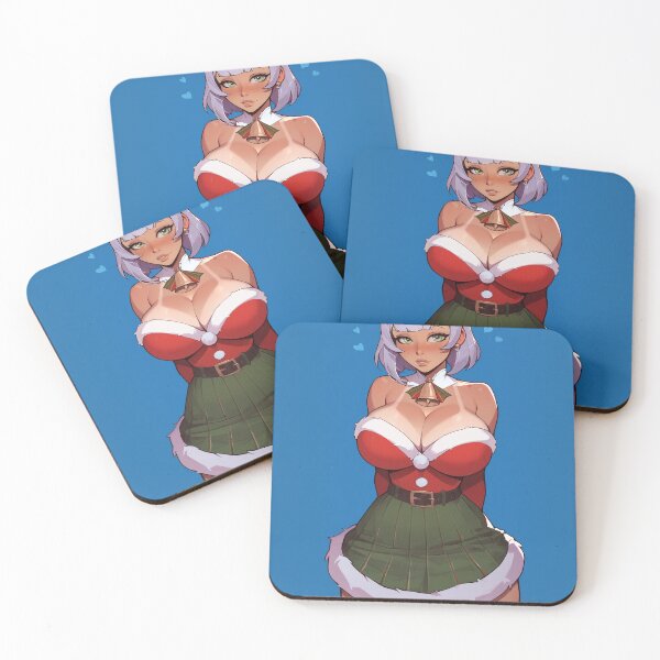 Item preview, Anime Gamer Girl in Christmas Santa Outfit designed and sold by WaifuBrowser.