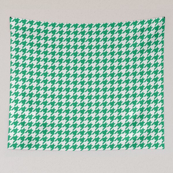 Item preview, Green White Houndstooth Pattern Design designed and sold by PatternTitan.