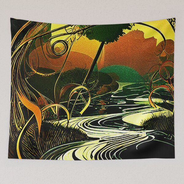 Item preview, The River flows designed and sold by George Hutton Hunter.