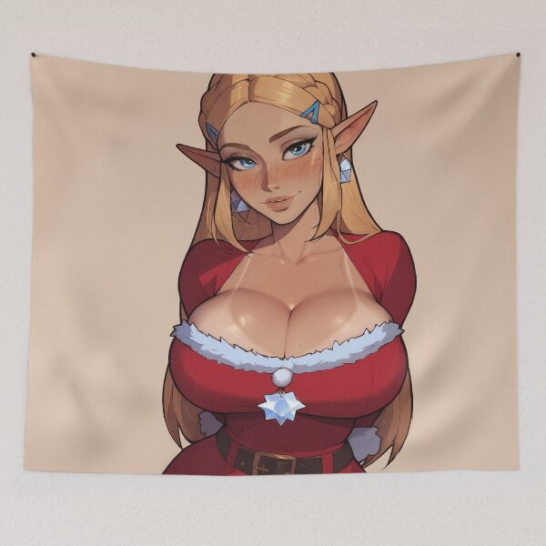 Item preview, Anime Gamer Girl in Christmas Santa Outfit designed and sold by WaifuBrowser.