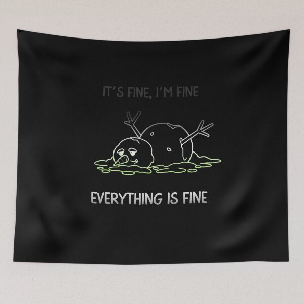 Item preview, Agender Flag Melting Snowman It's Fine, I'm Fine, Everything Is Fine Graphic, Christmas t-shirts, Snowman Tees, Funny Xmas t-shirts,  designed and sold by PrideBeProud.