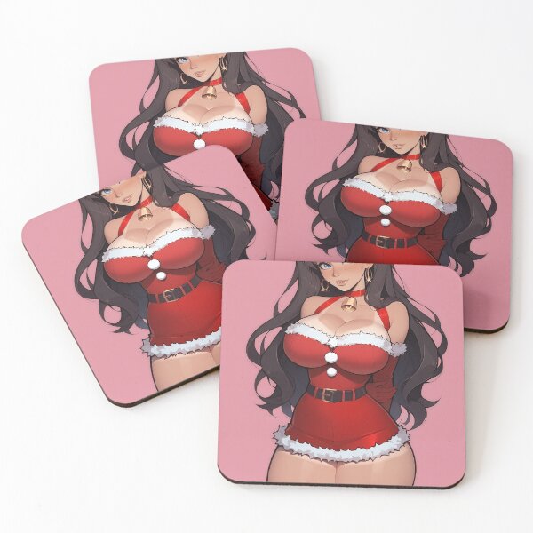Item preview, Anime Gamer Girl in Christmas Santa Outfit designed and sold by WaifuBrowser.