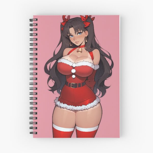 Item preview, Anime Gamer Girl in Christmas Santa Outfit designed and sold by WaifuBrowser.