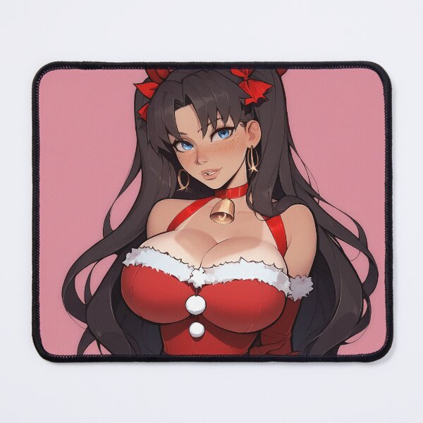 Item preview, Anime Gamer Girl in Christmas Santa Outfit designed and sold by WaifuBrowser.