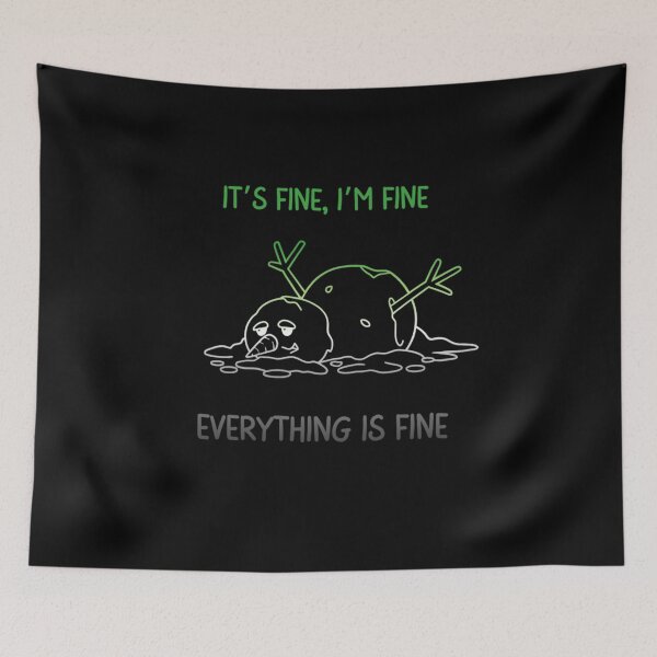 Item preview,  Aromantic Flag Melting Snowman It's Fine, I'm Fine, Everything Is Fine Graphic, Christmas t-shirts, Snowman Tees, Funny Xmas t-shirts,  designed and sold by PrideBeProud.