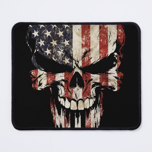 Item preview, USA Flag Skull Patriotic T-shirt designed and sold by WhiteBlackshirt by MD RUBEL.