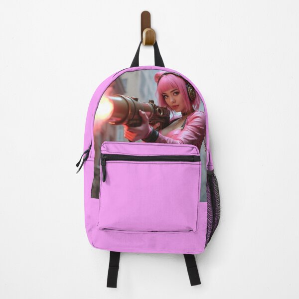 Item preview, Pink cyberpunk girl with bazooka designed and sold by Planet Utoppia.