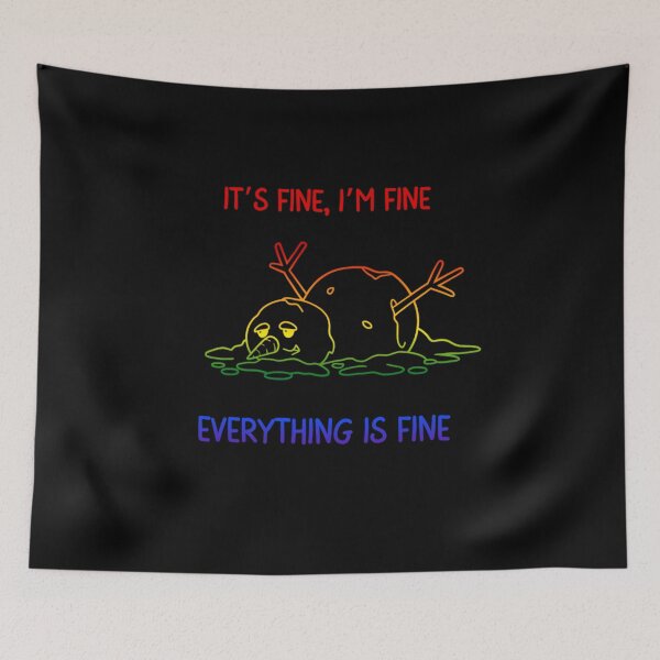 Item preview, Classic Flag Melting Snowman It's Fine, I'm Fine, Everything Is Fine Graphic, Christmas t-shirts, Snowman Tees, Funny Xmas t-shirts,  designed and sold by PrideBeProud.