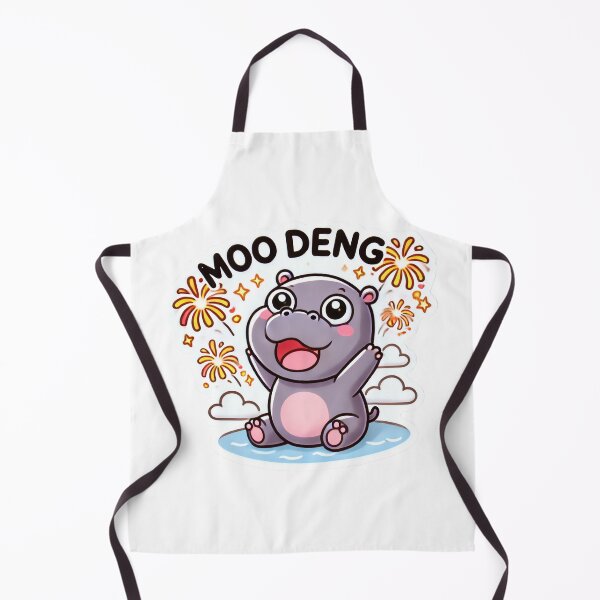Item preview, Moo Deng Adorable Hippo with Fireworks Celebration designed and sold by Pattamo1.