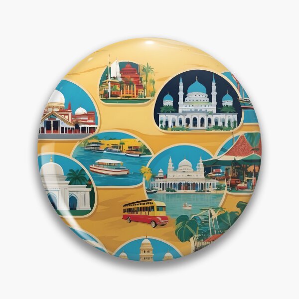 Item preview, Kota Bharu Malaysia Vintage Travel Tourism designed and sold by TravelersGems.