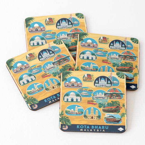Item preview, Kota Bharu Malaysia Vintage Travel Tourism designed and sold by TravelersGems.