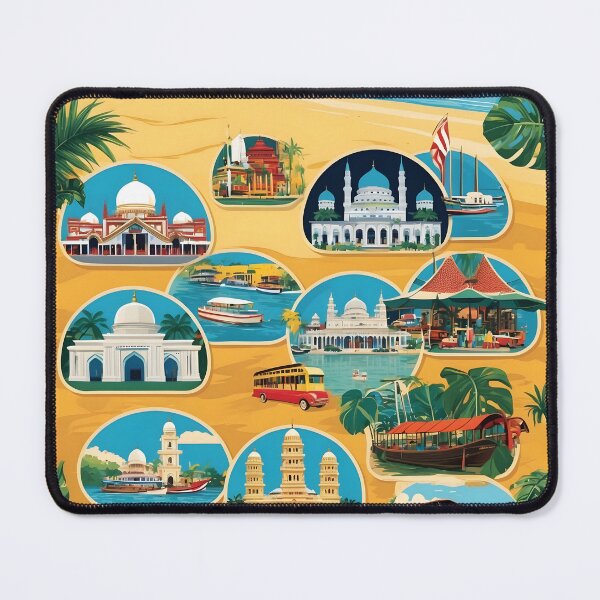 Item preview, Kota Bharu Malaysia Vintage Travel Tourism designed and sold by TravelersGems.