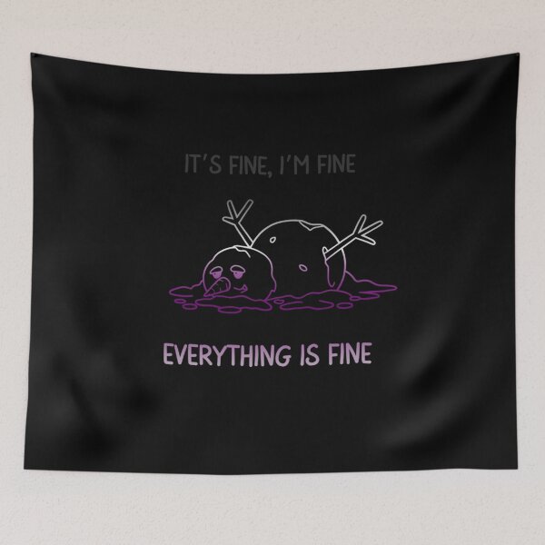 Item preview, Demisexual Flag Melting Snowman It's Fine, I'm Fine, Everything Is Fine Graphic, Christmas t-shirts, Snowman Tees, Funny Xmas t-shirts,  designed and sold by PrideBeProud.