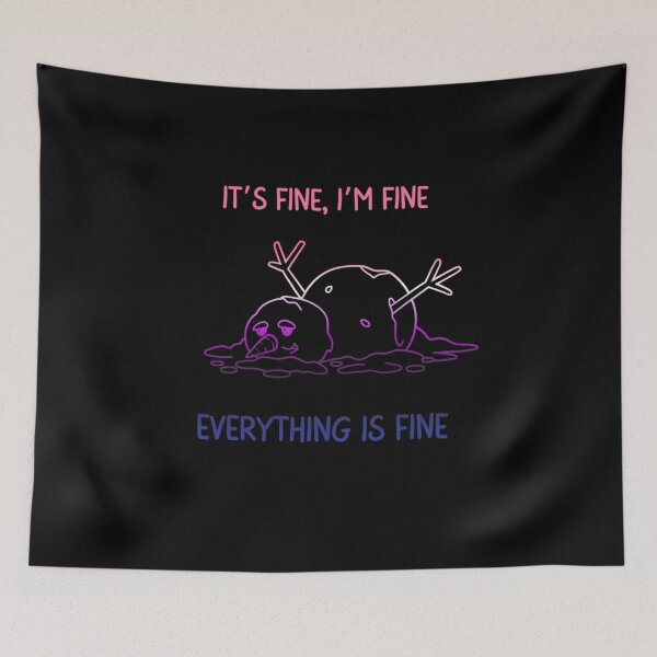 Item preview, Genderfluid Flag Melting Snowman It's Fine, I'm Fine, Everything Is Fine Graphic, Christmas t-shirts, Snowman Tees, Funny Xmas t-shirts,  designed and sold by PrideBeProud.