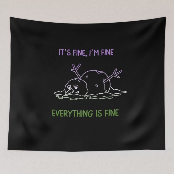 Item preview, Genderqueer Flag Melting Snowman It's Fine, I'm Fine, Everything Is Fine Graphic, Christmas t-shirts, Snowman Tees, Funny Xmas t-shirts,  designed and sold by PrideBeProud.