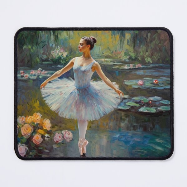 Item preview, Beautiful expressionistic artwork of a Ballerina and flower - After Monet designed and sold by Vintage Designs +.