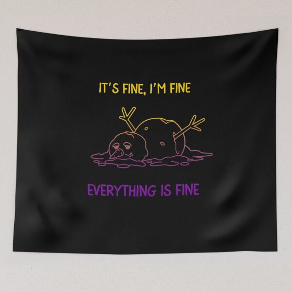 Item preview, Intersex Flag Melting Snowman It's Fine, I'm Fine, Everything Is Fine Graphic, Christmas t-shirts, Snowman Tees, Funny Xmas t-shirts,  designed and sold by PrideBeProud.