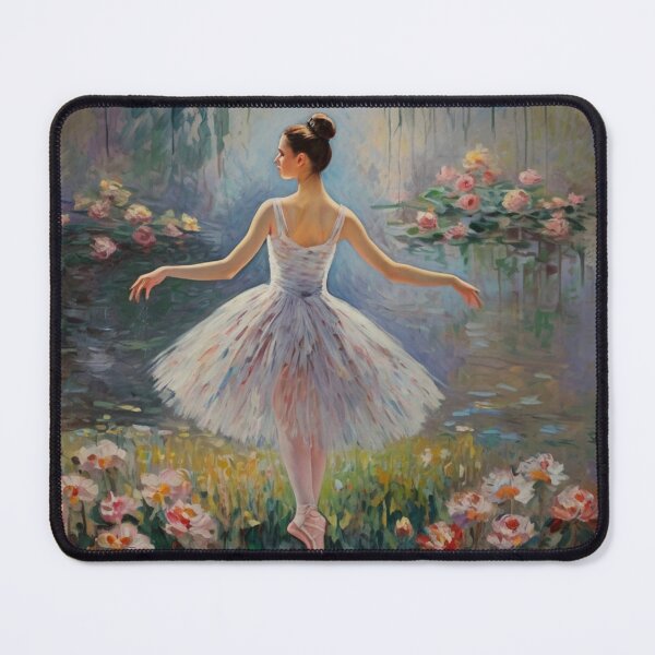 Item preview, Beautiful impressionistic artwork of a Ballerina and flower - After Monet designed and sold by Vintage Designs +.