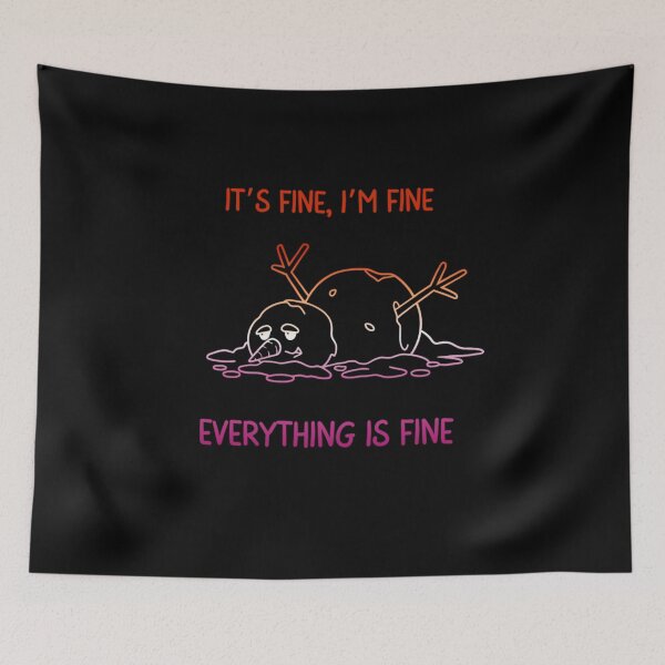 Item preview, Lesbian Flag Melting Snowman It's Fine, I'm Fine, Everything Is Fine Graphic, Christmas t-shirts, Snowman Tees, Funny Xmas t-shirts,  designed and sold by PrideBeProud.