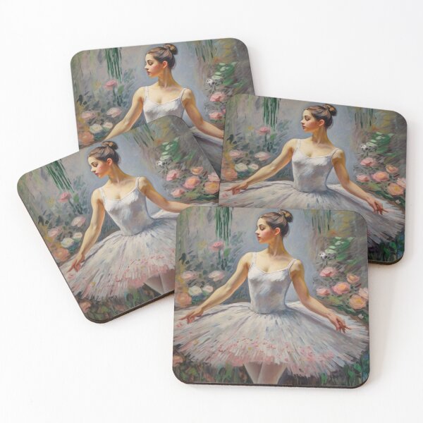 Item preview,  Beautiful impressionistic artwork of a Ballerina and flower - After Monet designed and sold by Vintage Designs +.