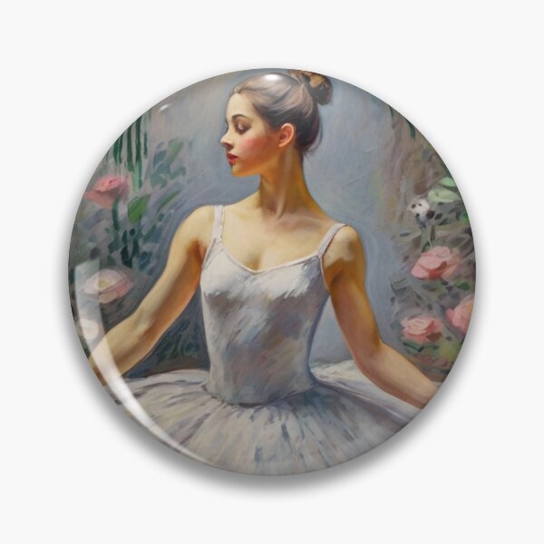 Item preview,  Beautiful impressionistic artwork of a Ballerina and flower - After Monet designed and sold by Vintage Designs +.