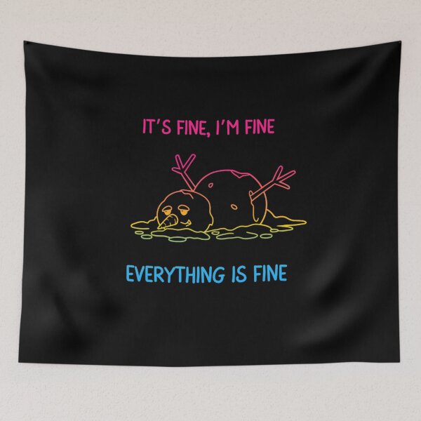 Item preview, Pansexual Flag Melting Snowman It's Fine, I'm Fine, Everything Is Fine Graphic, Christmas t-shirts, Snowman Tees, Funny Xmas t-shirts,  designed and sold by PrideBeProud.
