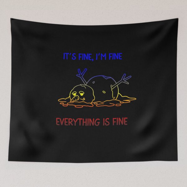 Item preview, Polyamory Flag Melting Snowman It's Fine, I'm Fine, Everything Is Fine Graphic, Christmas t-shirts, Snowman Tees, Funny Xmas t-shirts,  designed and sold by PrideBeProud.