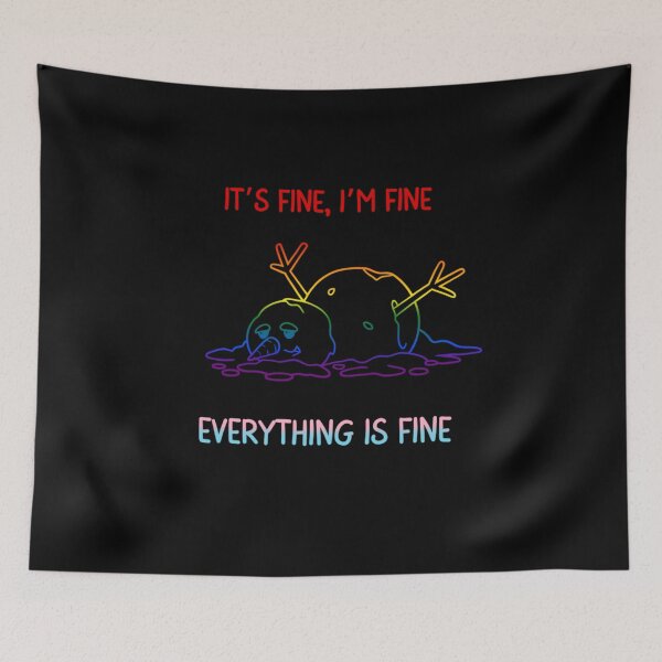 Item preview, Progress Flag Melting Snowman It's Fine, I'm Fine, Everything Is Fine Graphic, Christmas t-shirts, Snowman Tees, Funny Xmas t-shirts,  designed and sold by PrideBeProud.