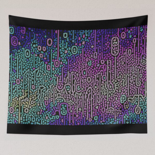 Item preview, Rainbow glittery carbonated rain, abstract watercolor designed and sold by Gabi.Media.