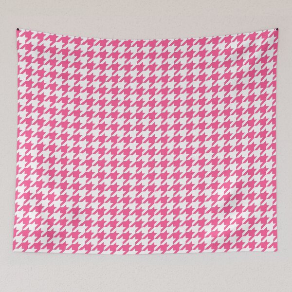 Item preview, Pink White Houndstooth Pattern Design designed and sold by PatternTitan.