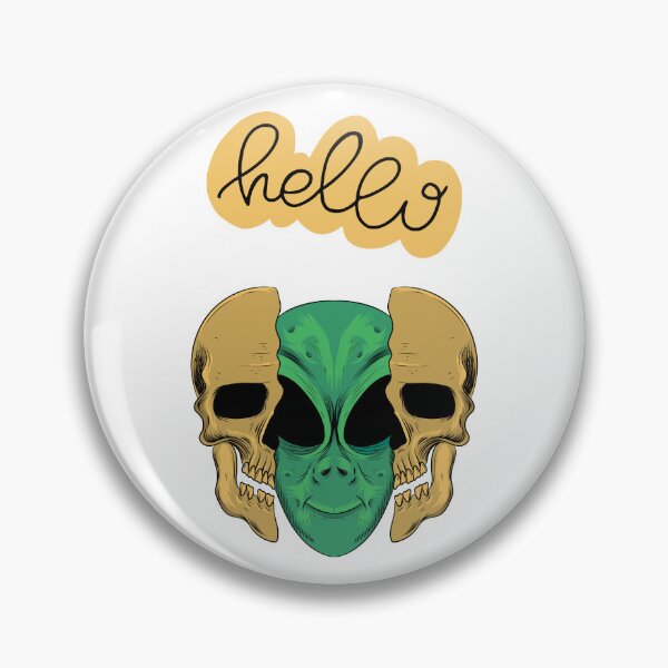 Item preview, Alien Skull Face Hello Hi designed and sold by FanFest.