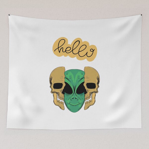 Item preview, Alien Skull Face Hello Hi designed and sold by FanFest.