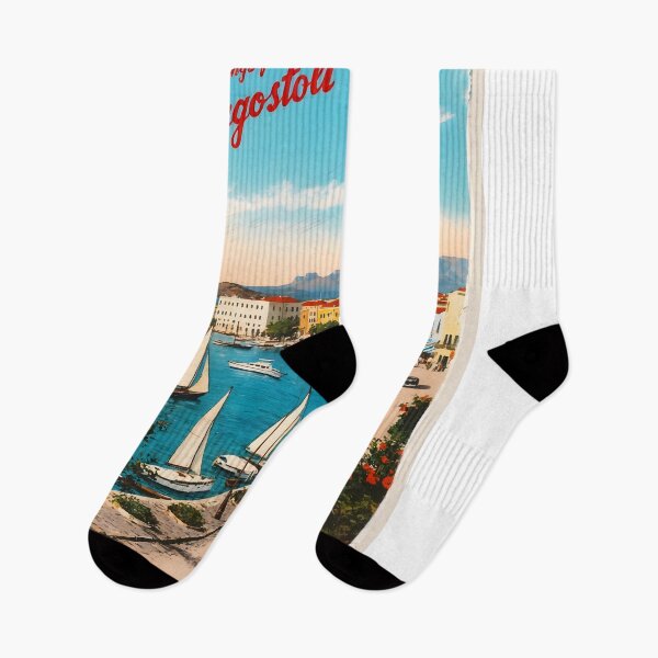 Item preview, Greetings from Argostoli Ionian islands Greece Postcard Vintage Retro Travel Vintage designed and sold by TravelPostcardGems.