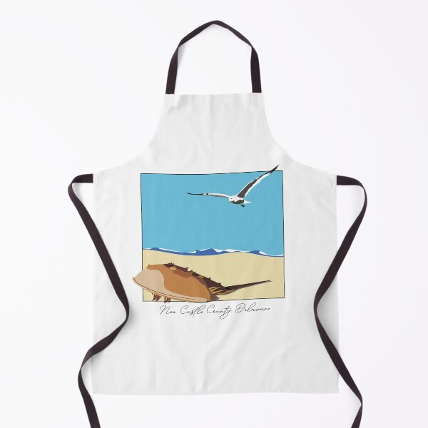 Item preview, Horseshoe Crab and Seagull Beach Design New Castle County, Delaware Script designed and sold by laughingwillows.