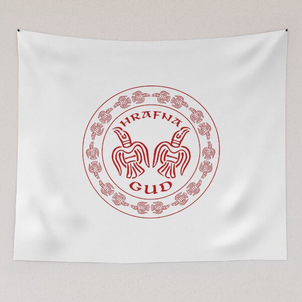 Item preview, RAVEN GOD. HRAFNA-GUD. RED. designed and sold by 5hertz.