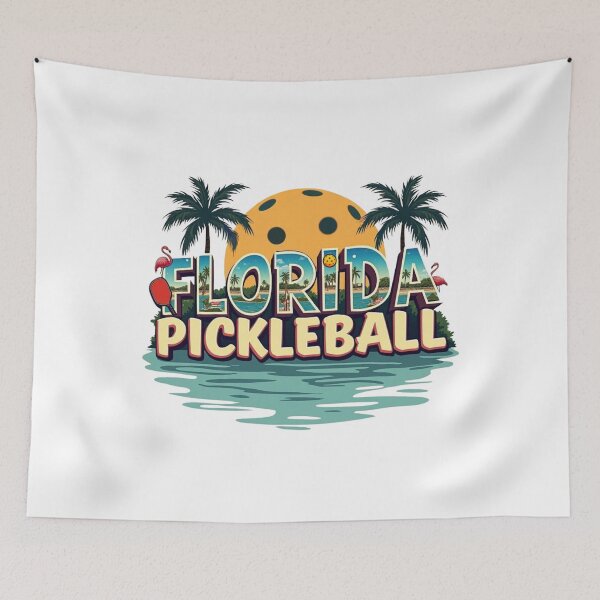 Item preview, Florida Pickleball Postcard Retro Design designed and sold by iTeeShirts.