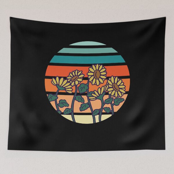 Item preview, Sunflowers Retro Florist Flowers designed and sold by MooonTees.