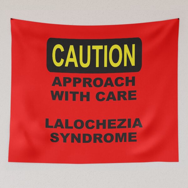 Item preview, Caution Approach With Care Lalochezia Syndrome Cut Out designed and sold by taiche.